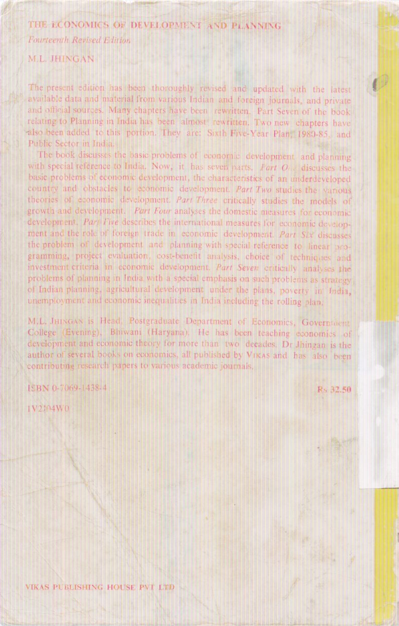 THE ECONOMICS OF DEVELOPMENT AND PLANNING BY M.L. JHINGAN - Image 2