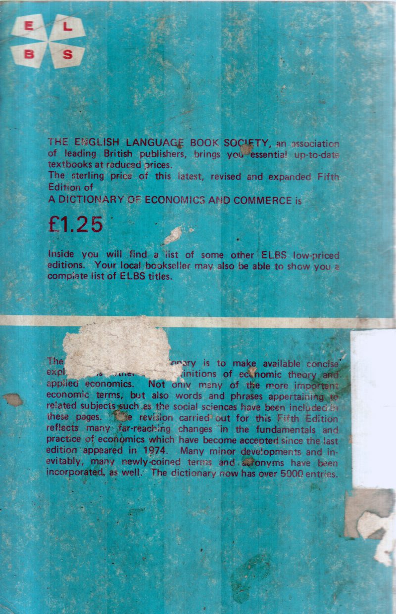 A DICTIONARY OF ECONOMICS AND COMMERCE BY HANSON - Image 2