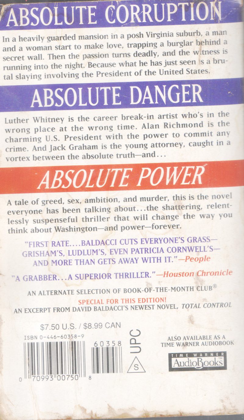 ABSOLUTE POWER BY DAVID BALDACCI - Image 2