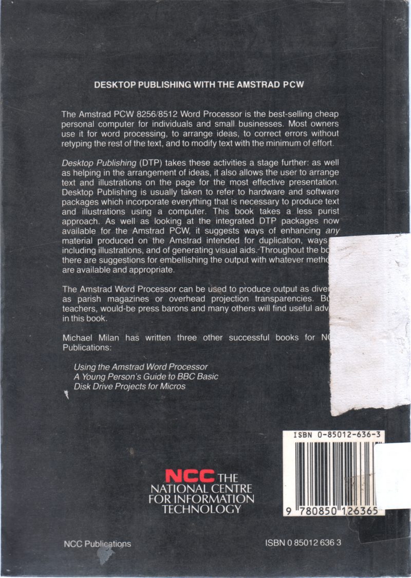 DEAKTOP PUBLISHING WITH AMSTRAD PCW BY MICHAEL MILAN - Image 2