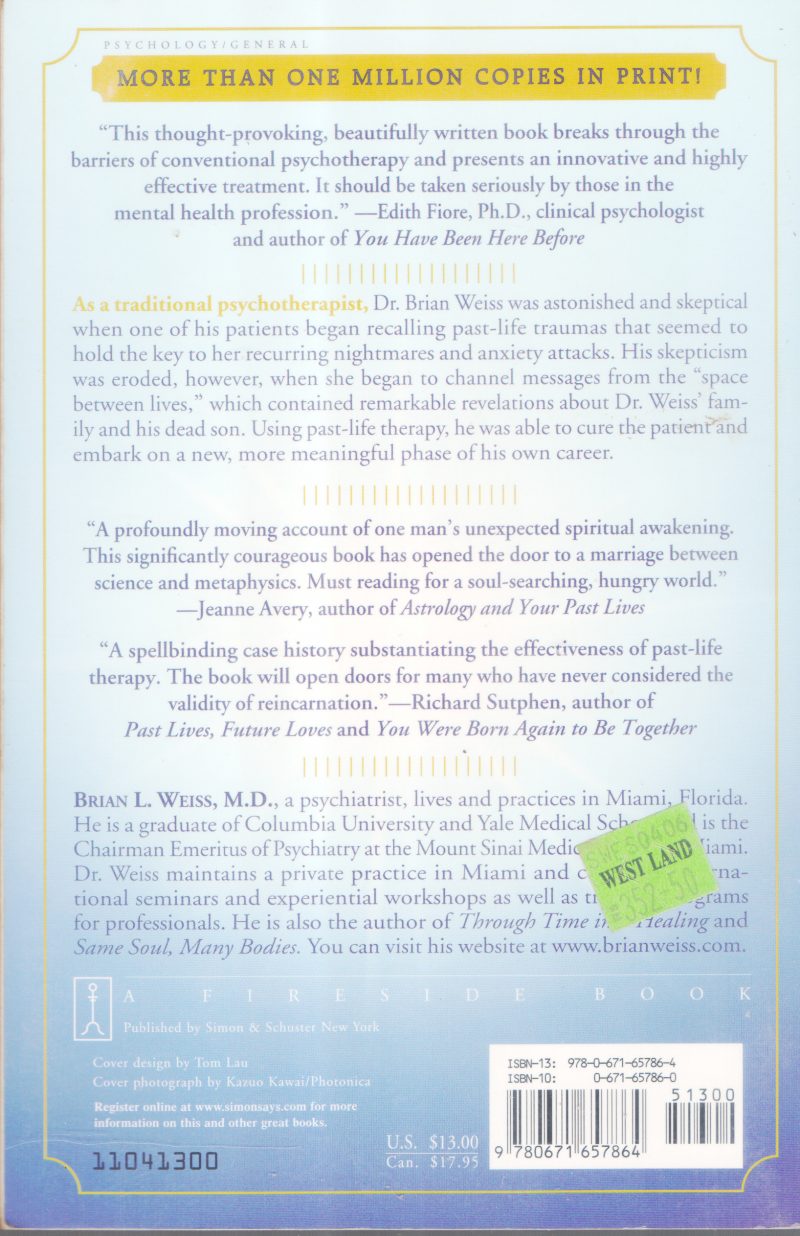 MANY LIVES, MANY MASTERSV BY BRIAN L. WEISS,M.D - Image 2