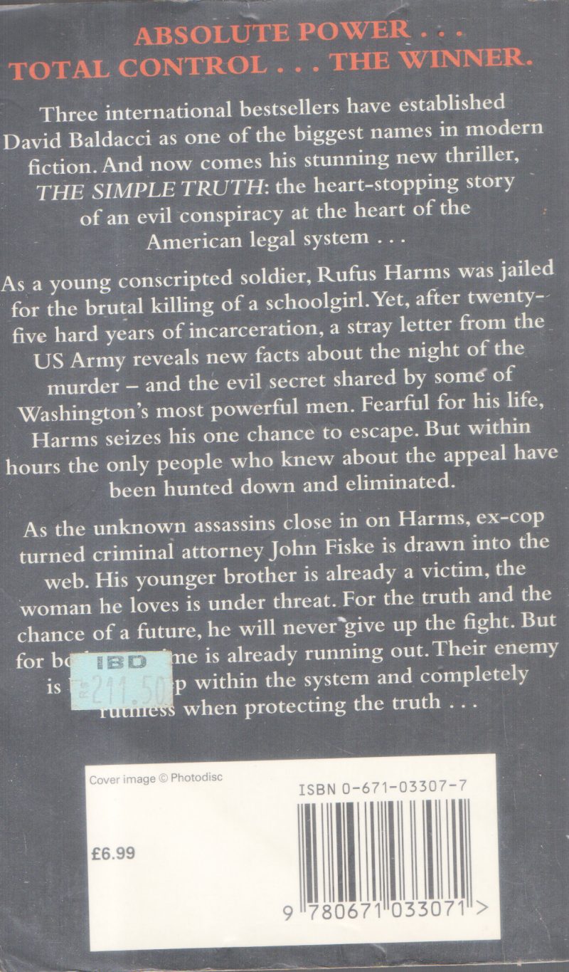 THE SIMPLE TRUTH BY DAVID BALDACCI - Image 2