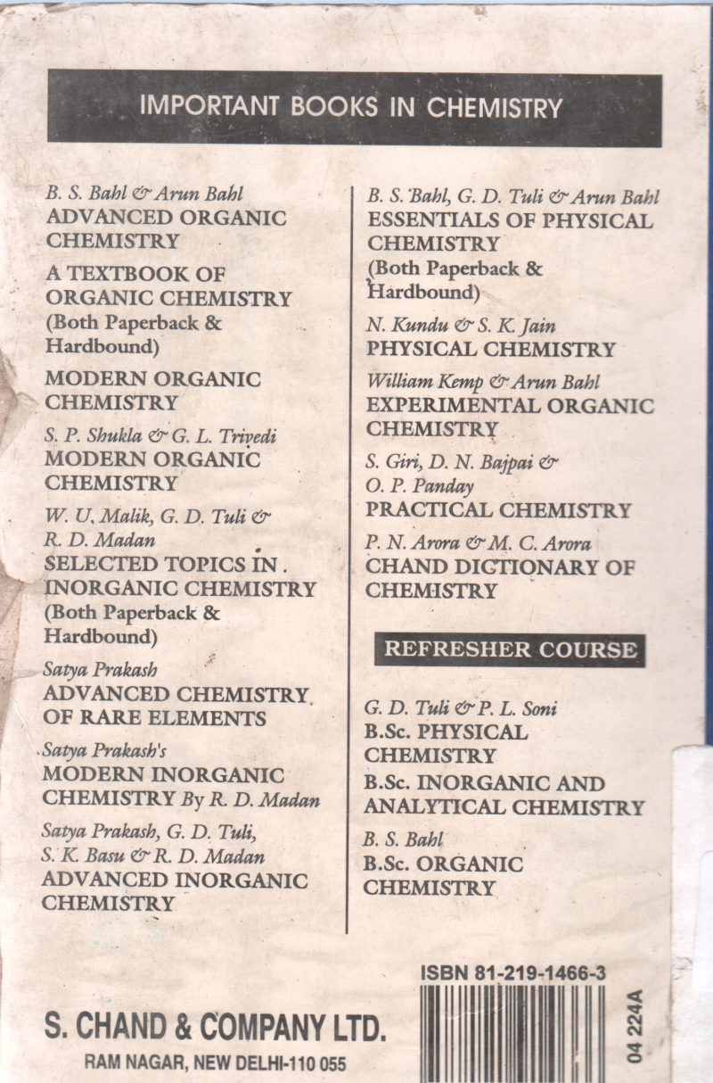 2000 SOLVED PROBLEMS IN ORGANIC CHEMISTRY BY B.S. BAHL - Image 2