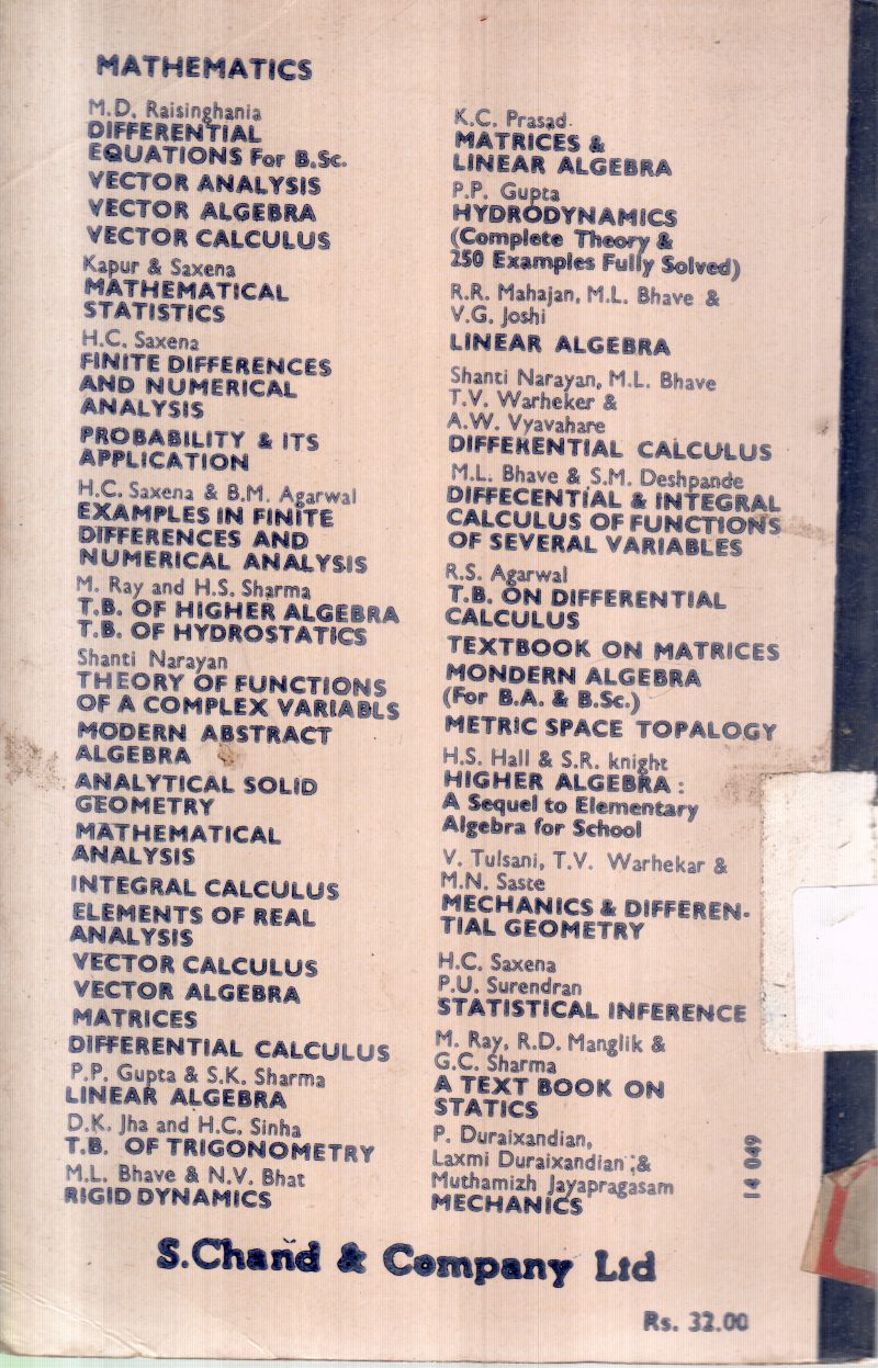 DIFFERENTIAL CALCULUS BY SHANTI NARAYAN - Image 2
