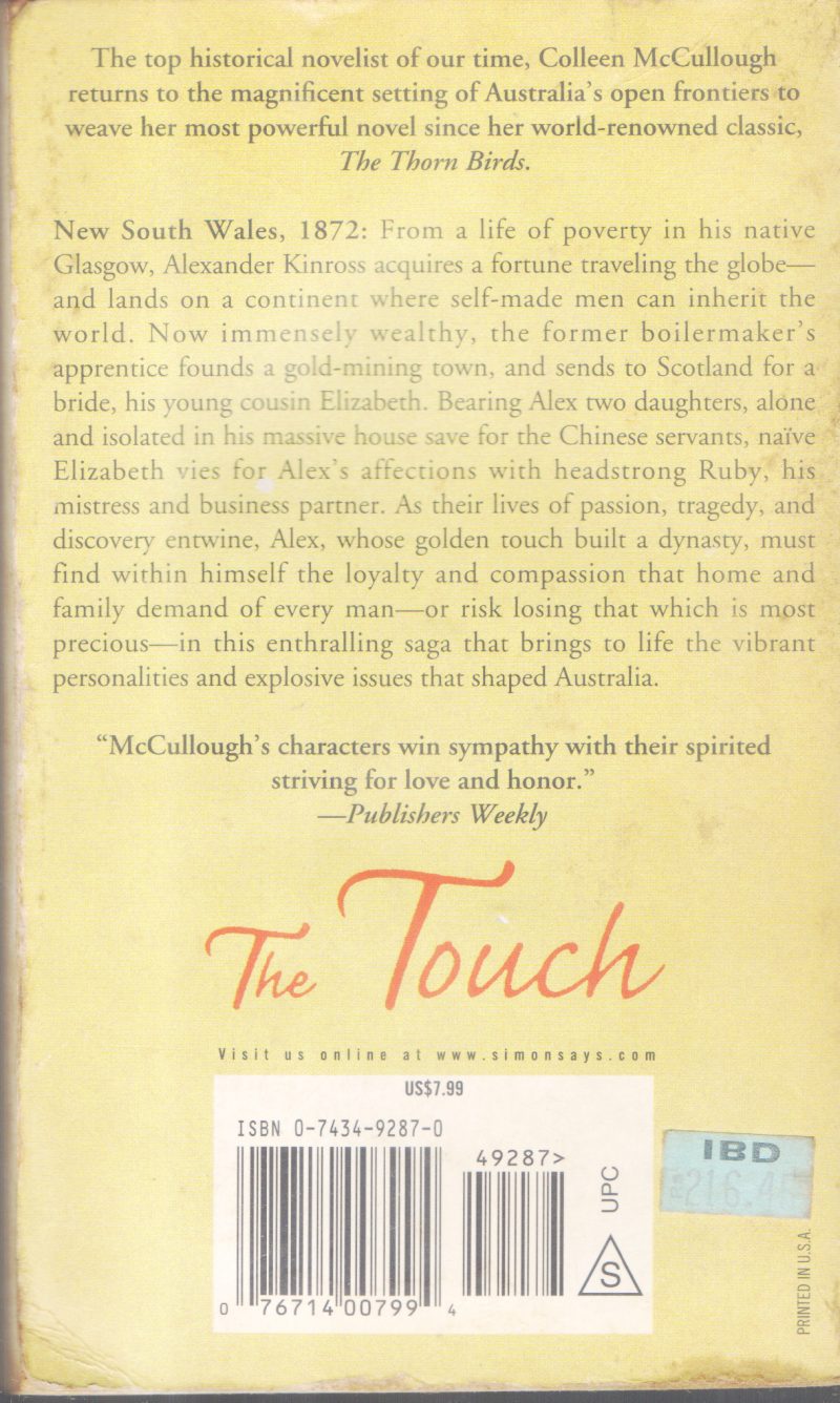 THE TOUCH BY COLLEEN MC CULLOUGH - Image 2