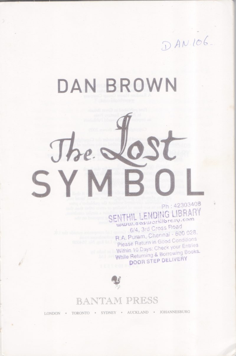 THE LOST SYMBOL BY DAN BROWN