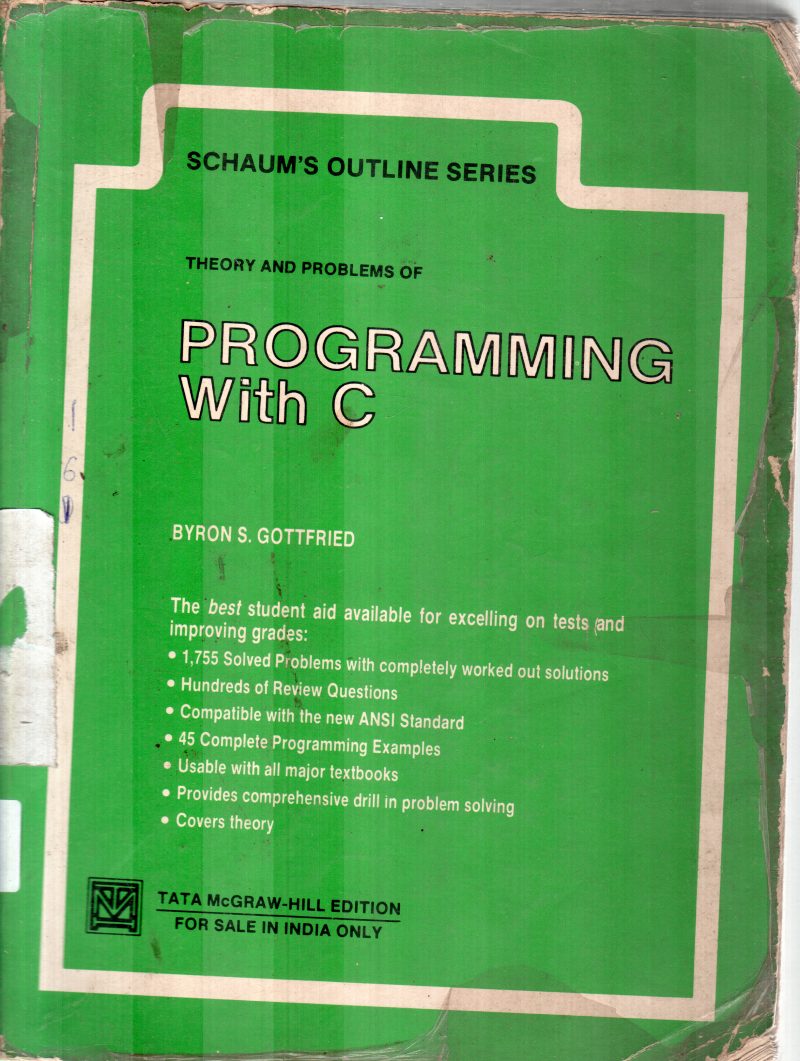 PRO GRAMMING WITH C BY BYRON S.GOTTFRIED
