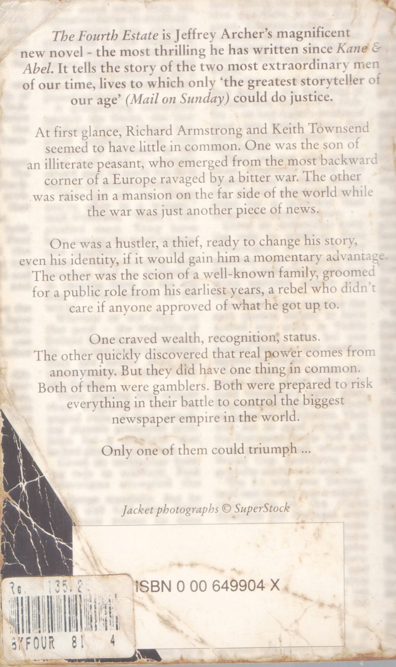 THE FOURTH ESTATE BY JEFFREY ARCHER - Image 2