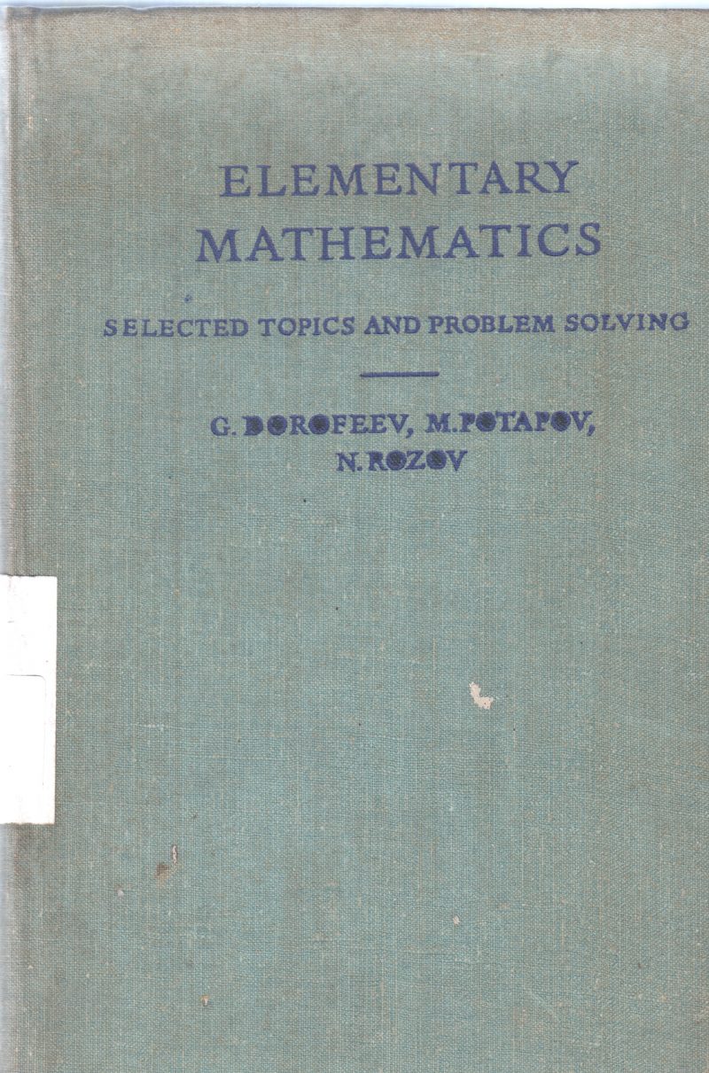 ELEMENTARY MATHEMATICS BY G. DOROFEEV