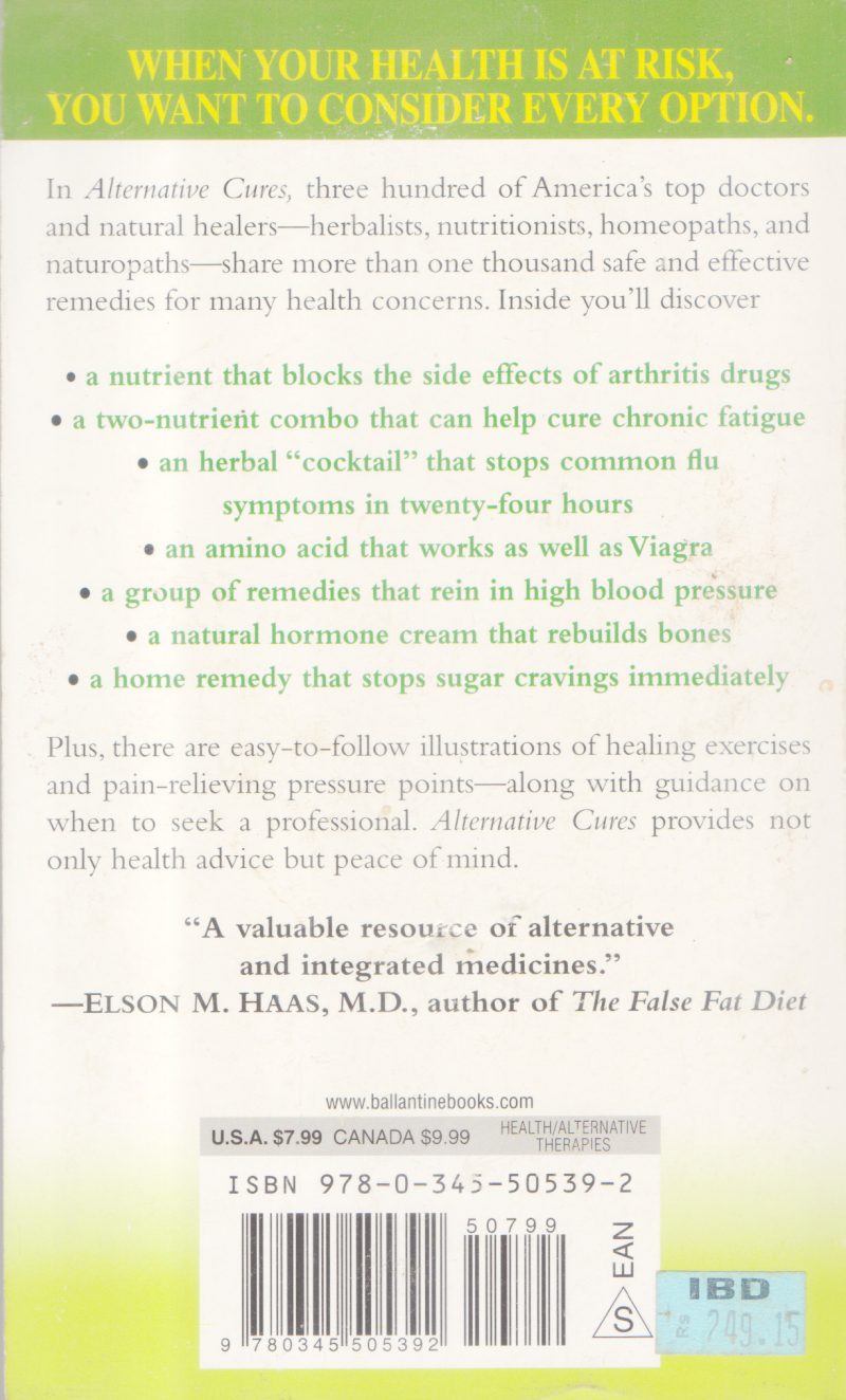 ALTERNATIVE CURES BY BY BILL GOTTLIEB - Image 2