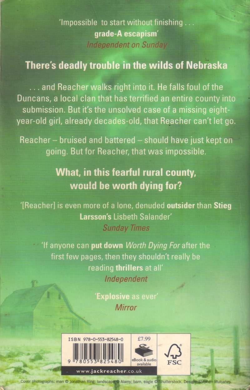 WORTH DYING FOR BY LEE CHILD - Image 2