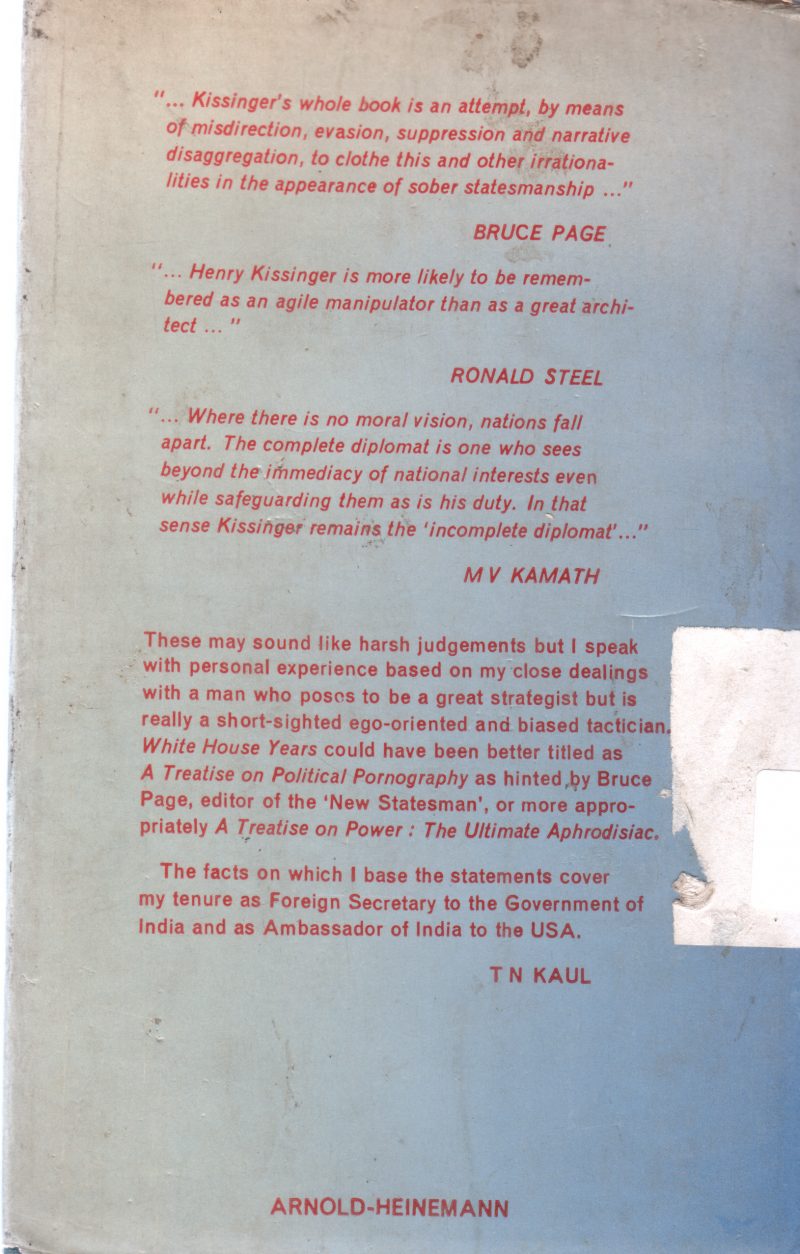 THE KISSINGER YEARS BY T.N. KAUL1 - Image 2