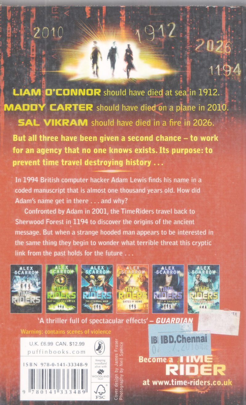 TIME RIDERS- THE DOOMSDAY CODE BY ALEX SCARROW - Image 2