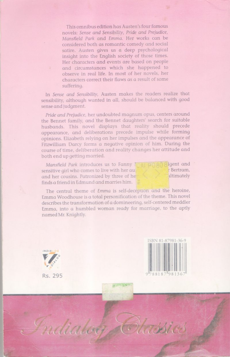 SENSE AND SENSIBILITY ,PRIDE AND PREJUDICE, MANSFIELD PARK,EMMA BY JANE AUSTEN - Image 2