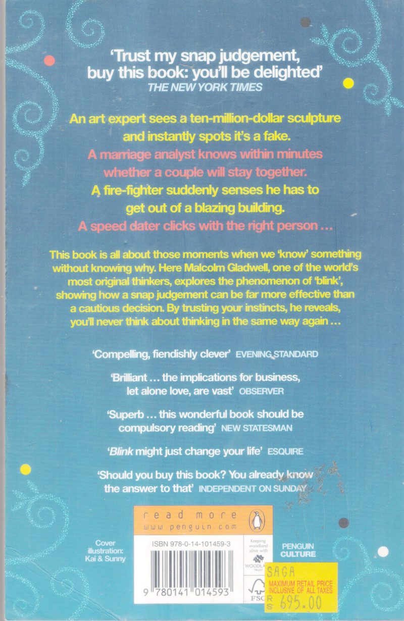 BLINK; POWER OF THINKING WITHOUT THINKING BY MALCOLM GLADEWELL - Image 2