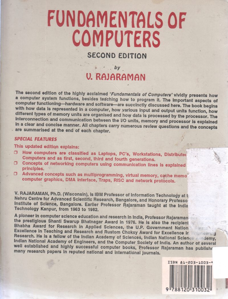 FUNDAMENTALS OF COMPUTERS BY V RAJARAMAN - Image 2