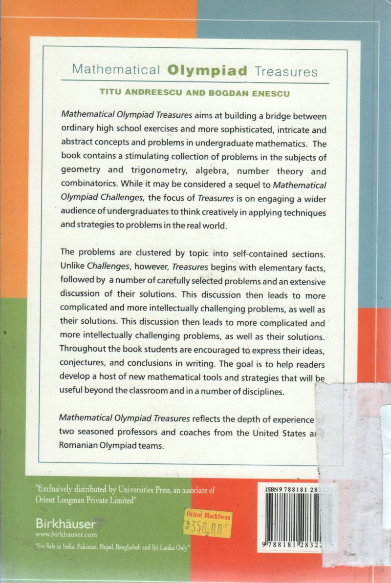 MATHEMATICAL OLYMPIAD TREASURE BY TITU ANDREESCU - Image 2
