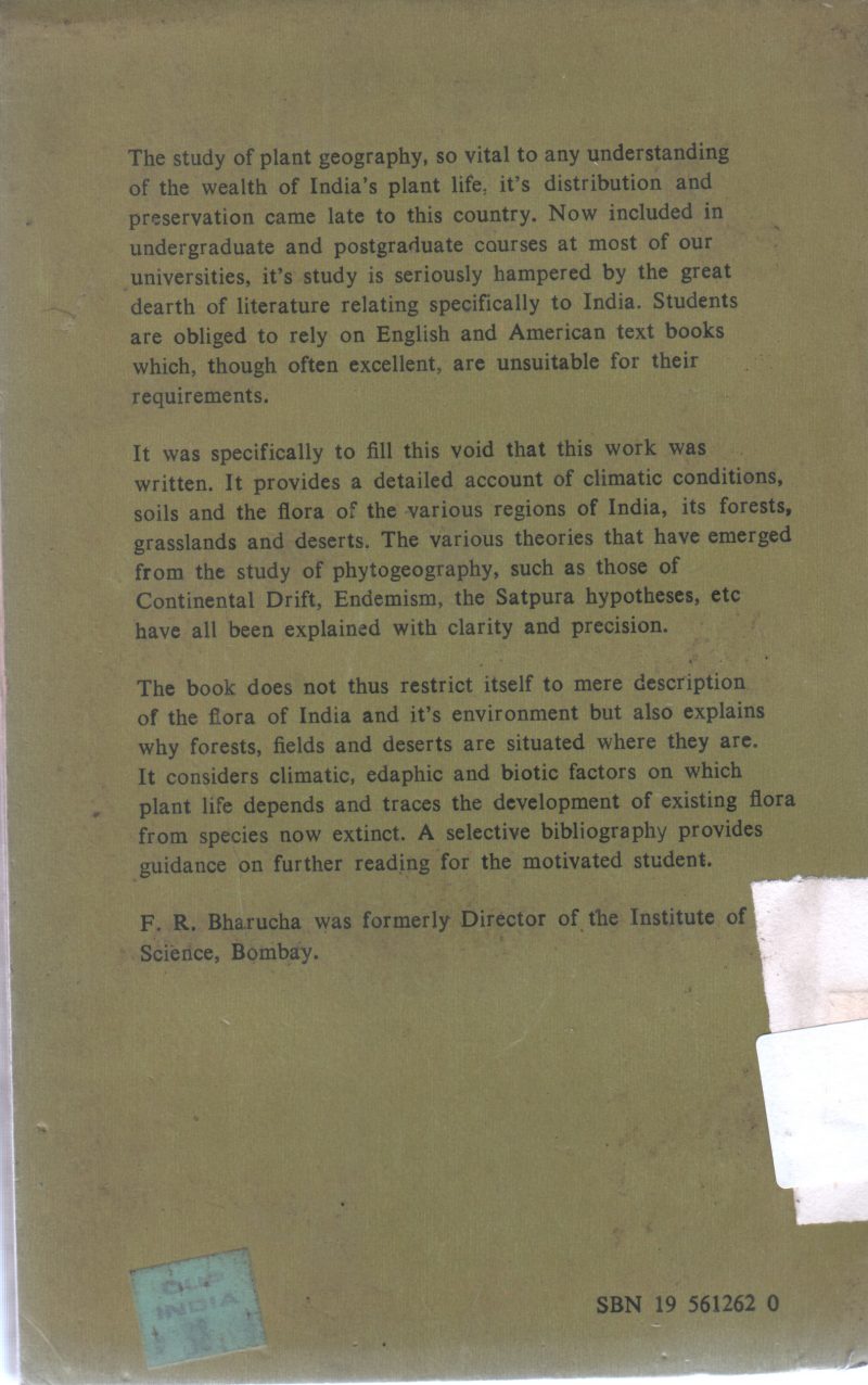 A TEXTBOOK OF THE GEOGRAPHY OF INDIA BY F R BHARUCHA - Image 2
