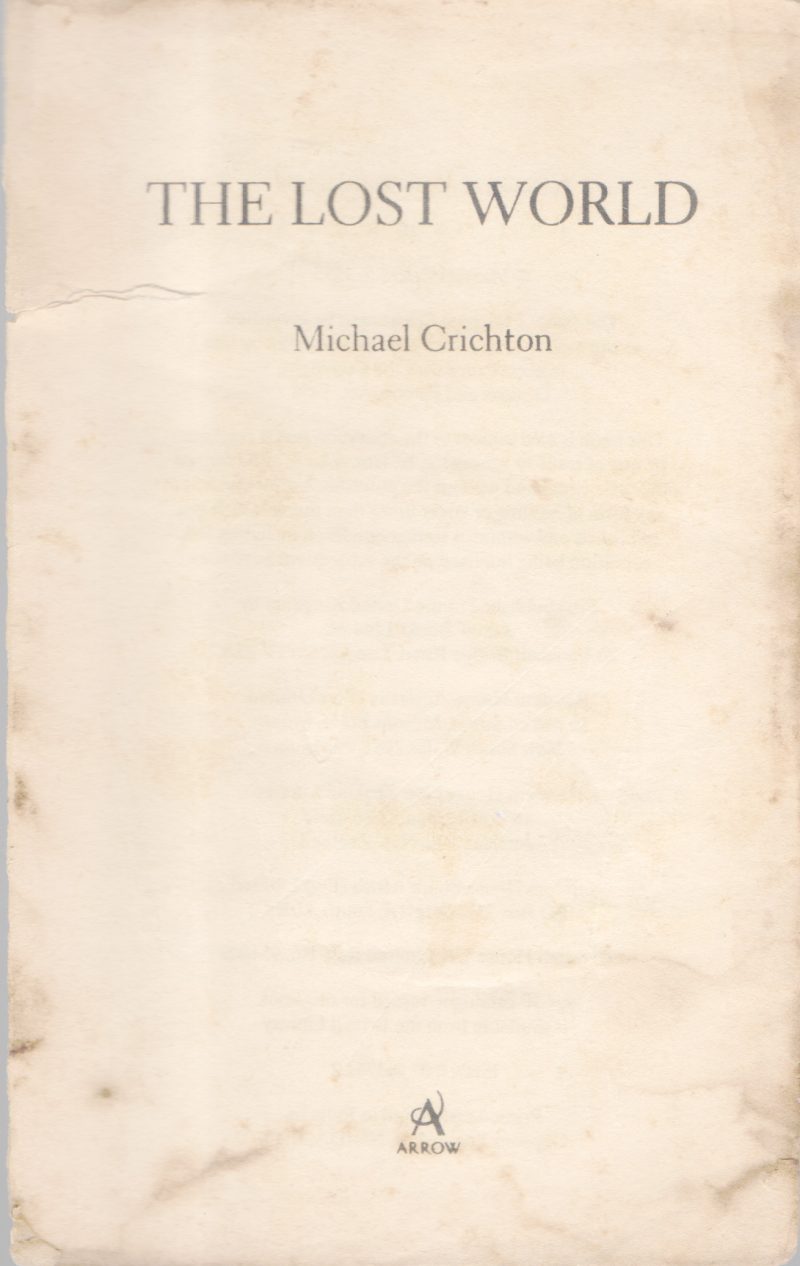 THE LOST WORLD BY MICHAEL CRICHTON