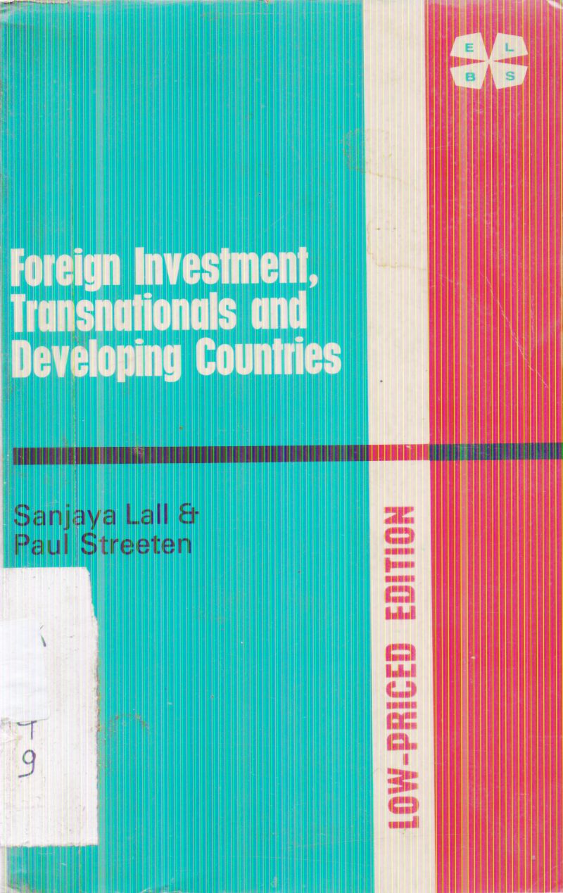 FOREIGN INVESTMENT TRANSNATIONALS AND DEVELOPING COUNTRIES BY SANJAYA LALL