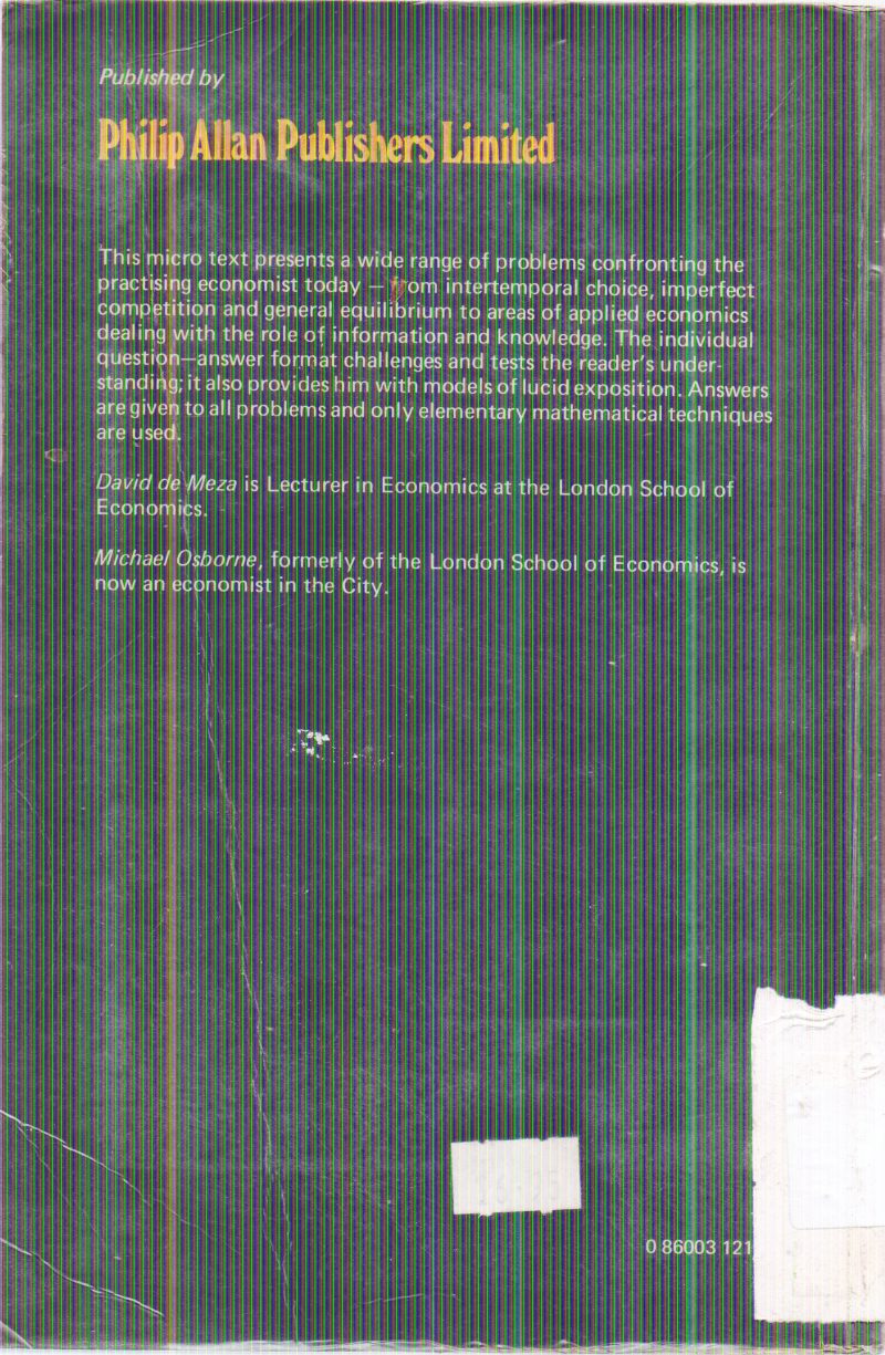 PROBLEMS IN PRICE THEORY BY DAVID DE MEZA - Image 2