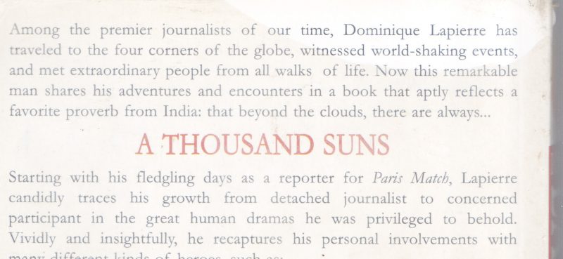 A THOUSAND SUNS BY DOMINIQUE LAPIERRE - Image 2