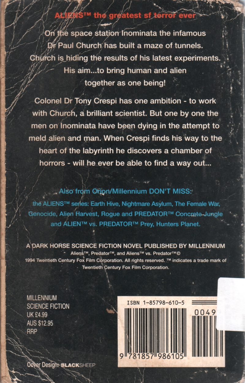 ALIENS THE LABYRINTH BY S.D PERRY - Image 2