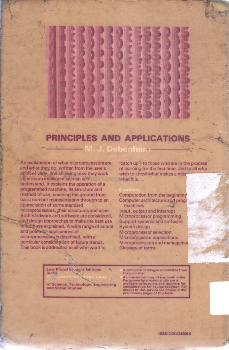 MICROPROCESSORS PRINCIPPLE AND APPLICATION BY M J DEBENHARN - Image 2