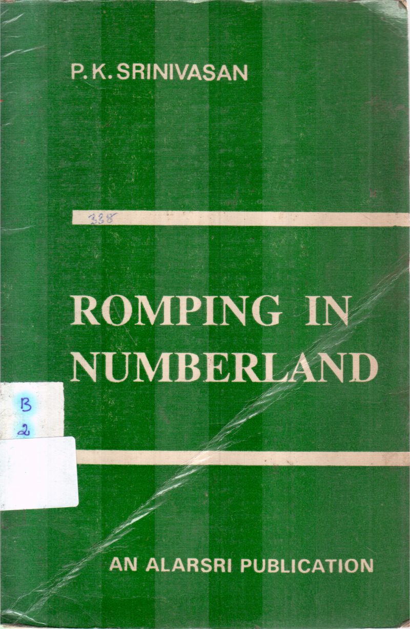 ROMPING IN NUMBERLAND BY P K SRINIVASAN