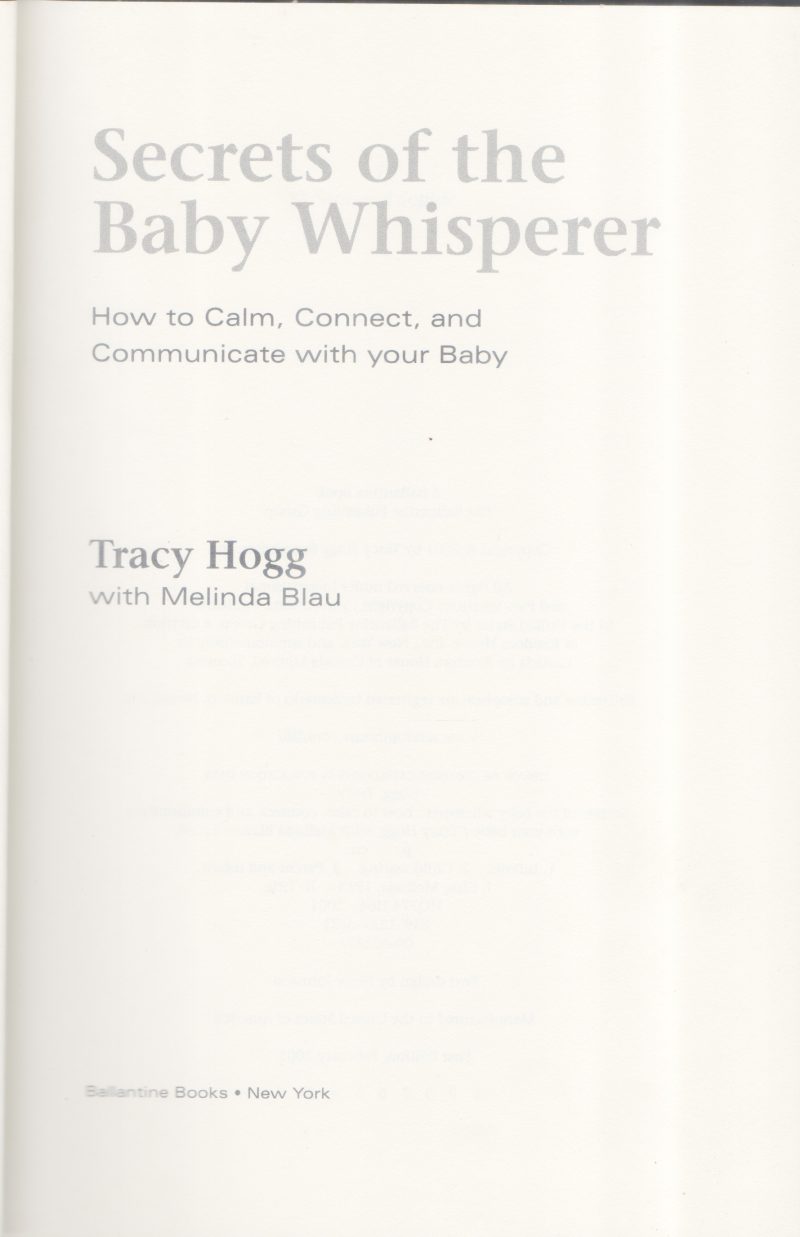 SECRETS OF THE BABY WHISPERER BY TRACY HOGG