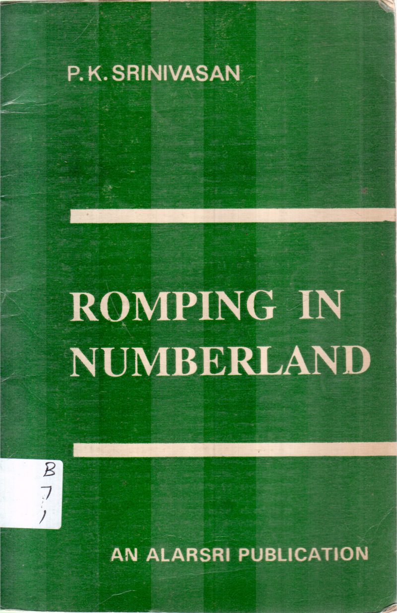 ROMPING IN NUMBERLAND BY P K SRINIVASAN
