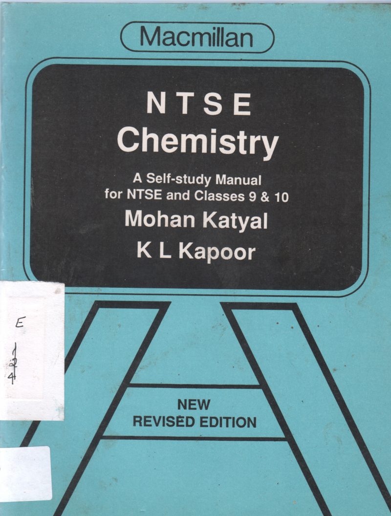 N T S E CHEMISTRY BY MOHAN KATYAL