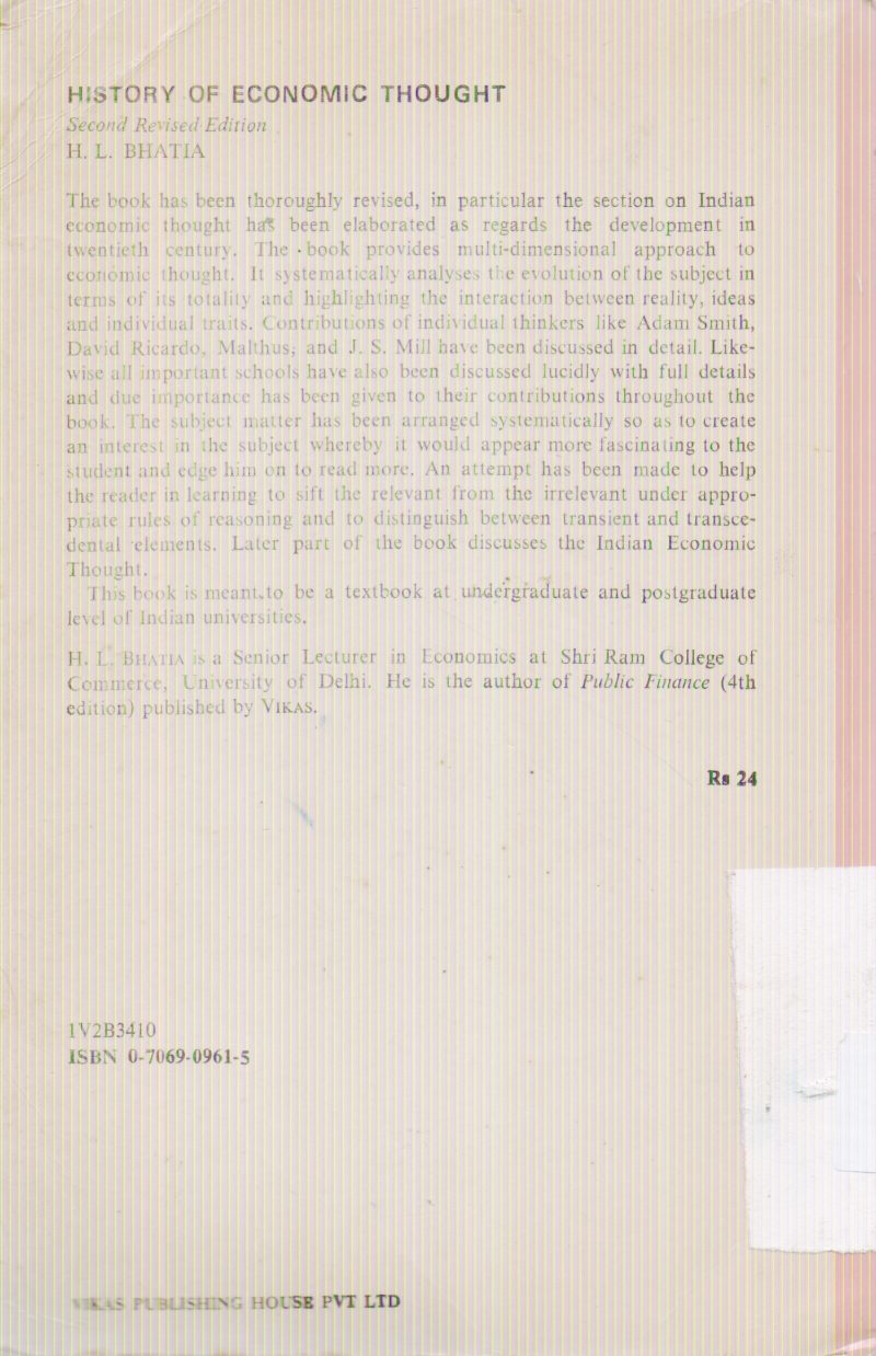 HISTORY OF ECONOMIC THOUGHT BY H.L. BHATIA - Image 2