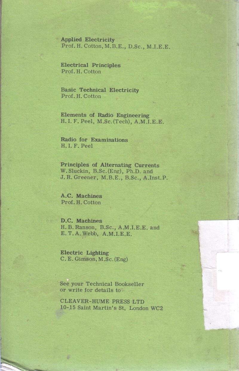 ELECTRICAL DRAWING FOR NATIONAL CERTIFICATE BY T H HEWITT - Image 2