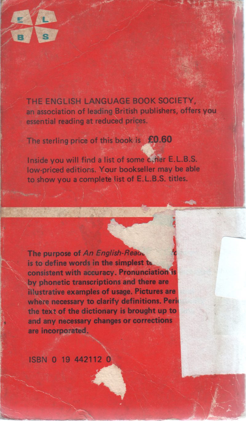 AN ENGLISH READERS DICTIONARY - Image 2