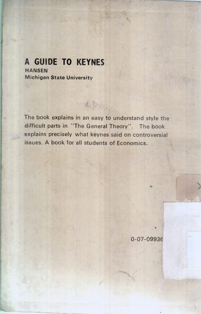 A GUIDE TO KEYNES BY HANSEN - Image 2
