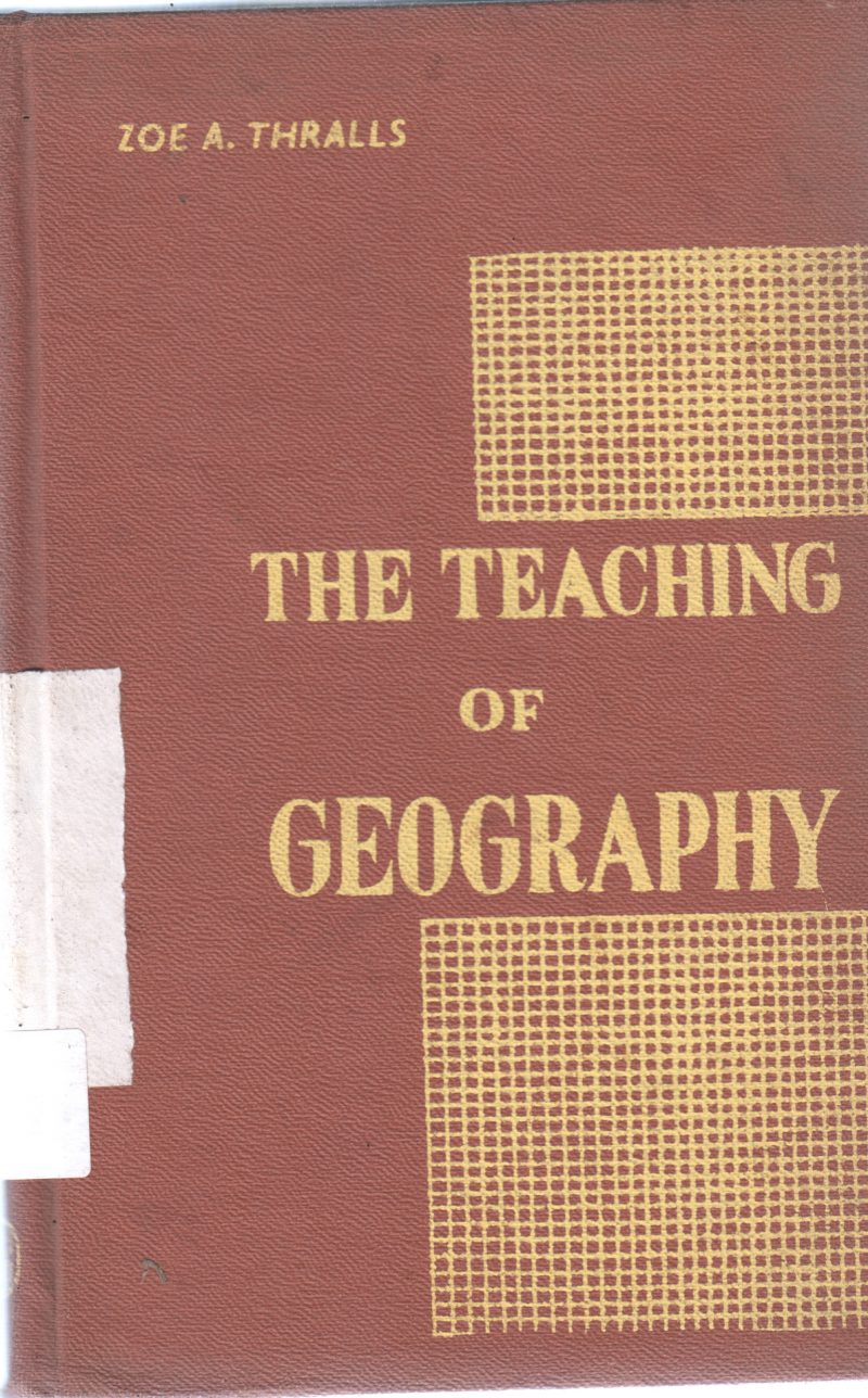 THE TRAIINING OF GEOGRAPHY BY ZOE A THRALLS