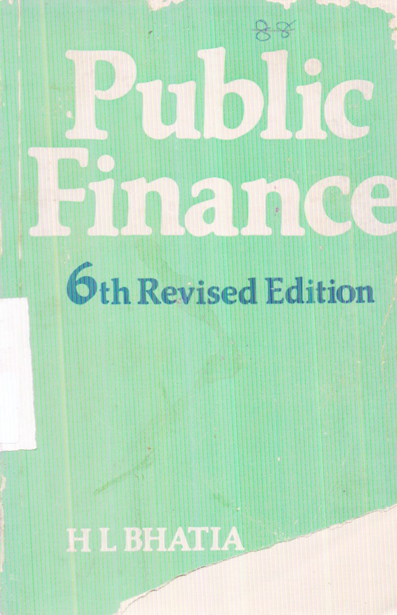 PUBLIC FINANCE BY H.L. BHATIA