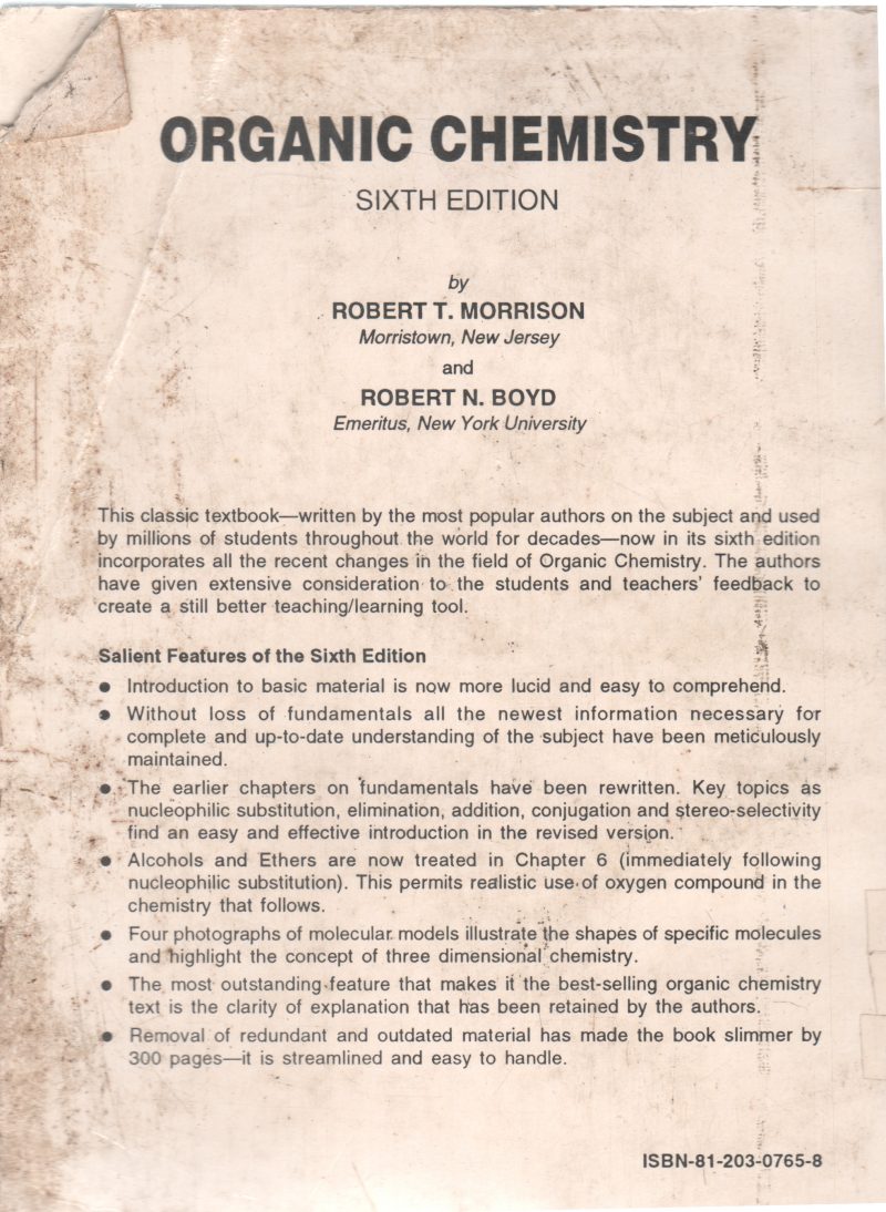 ORGANIC CHEMISTRY BY ROBERT THORNTON MORRISON - Image 2