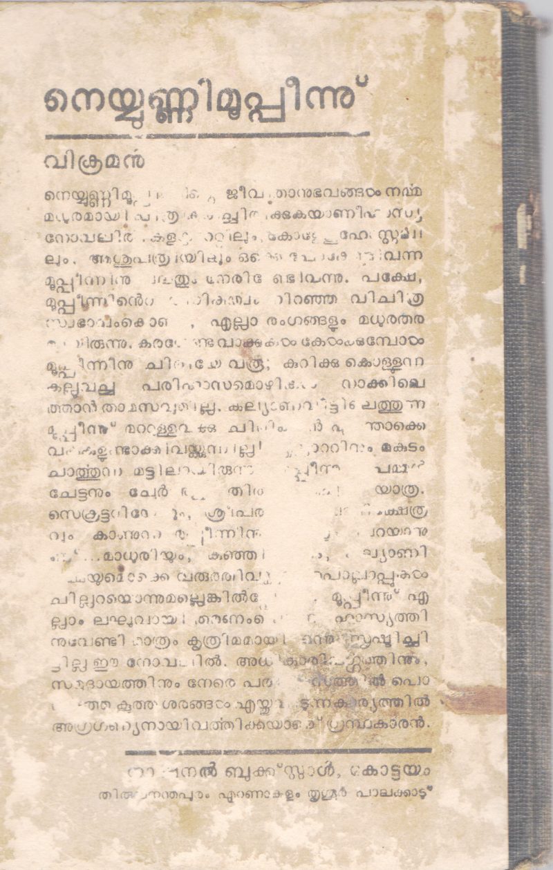 NEYYUNNI MOOPPENNU BY VIKRAMAN - Image 2