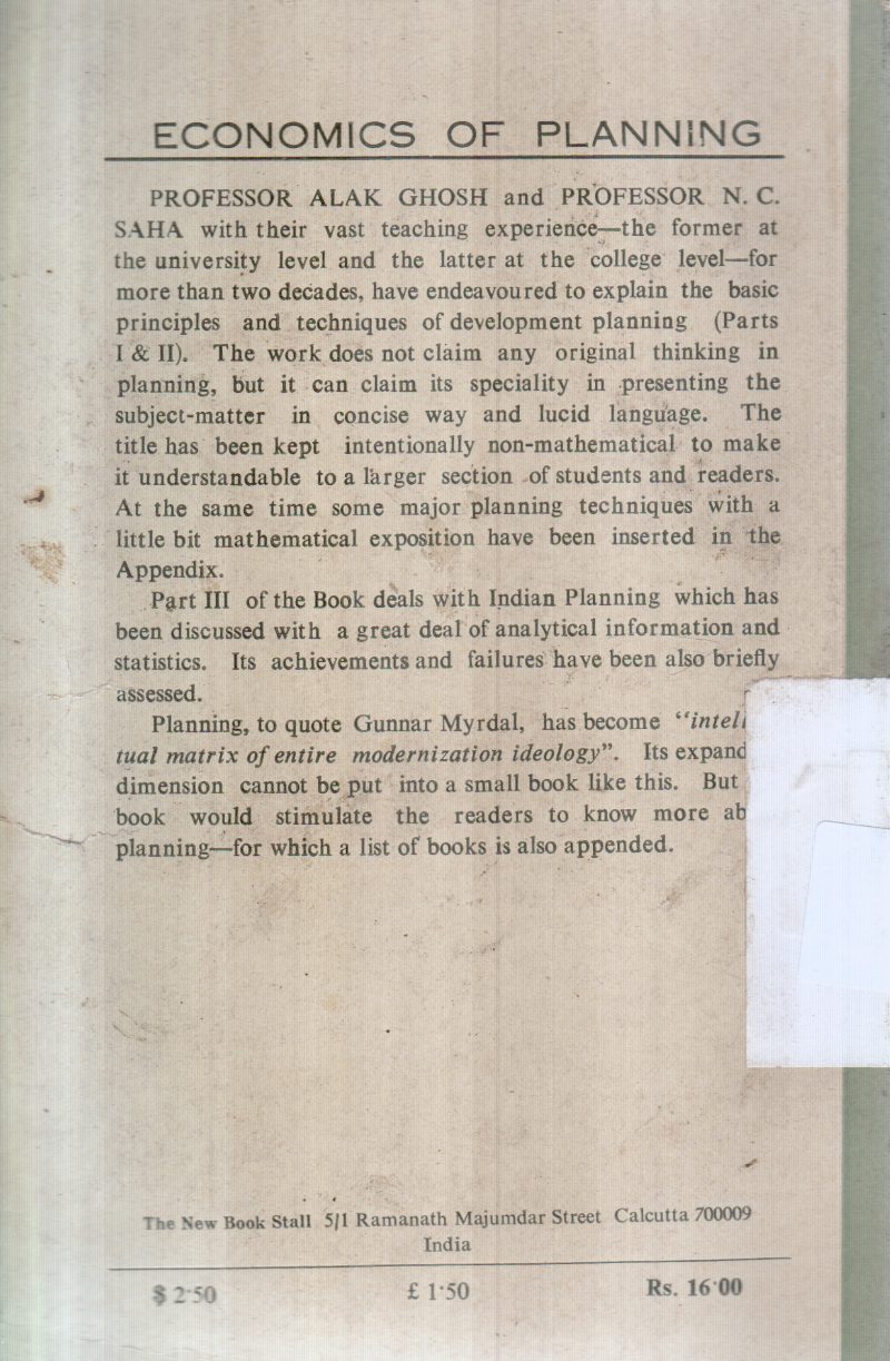 ECONOMICS OF PLANNING BY ALAK GHOSH - Image 2