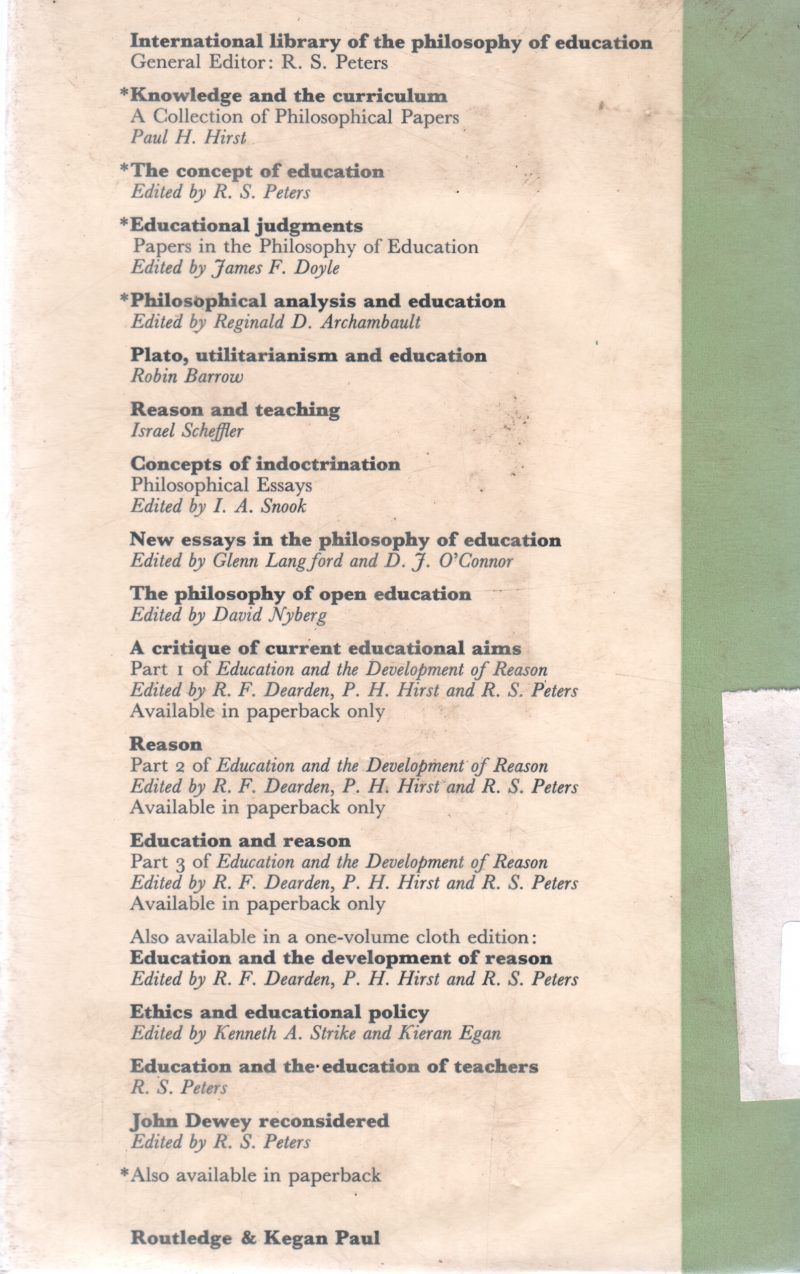 EDUCATION AND EDUCATION OF TEACHERS BY R S PETERS - Image 2