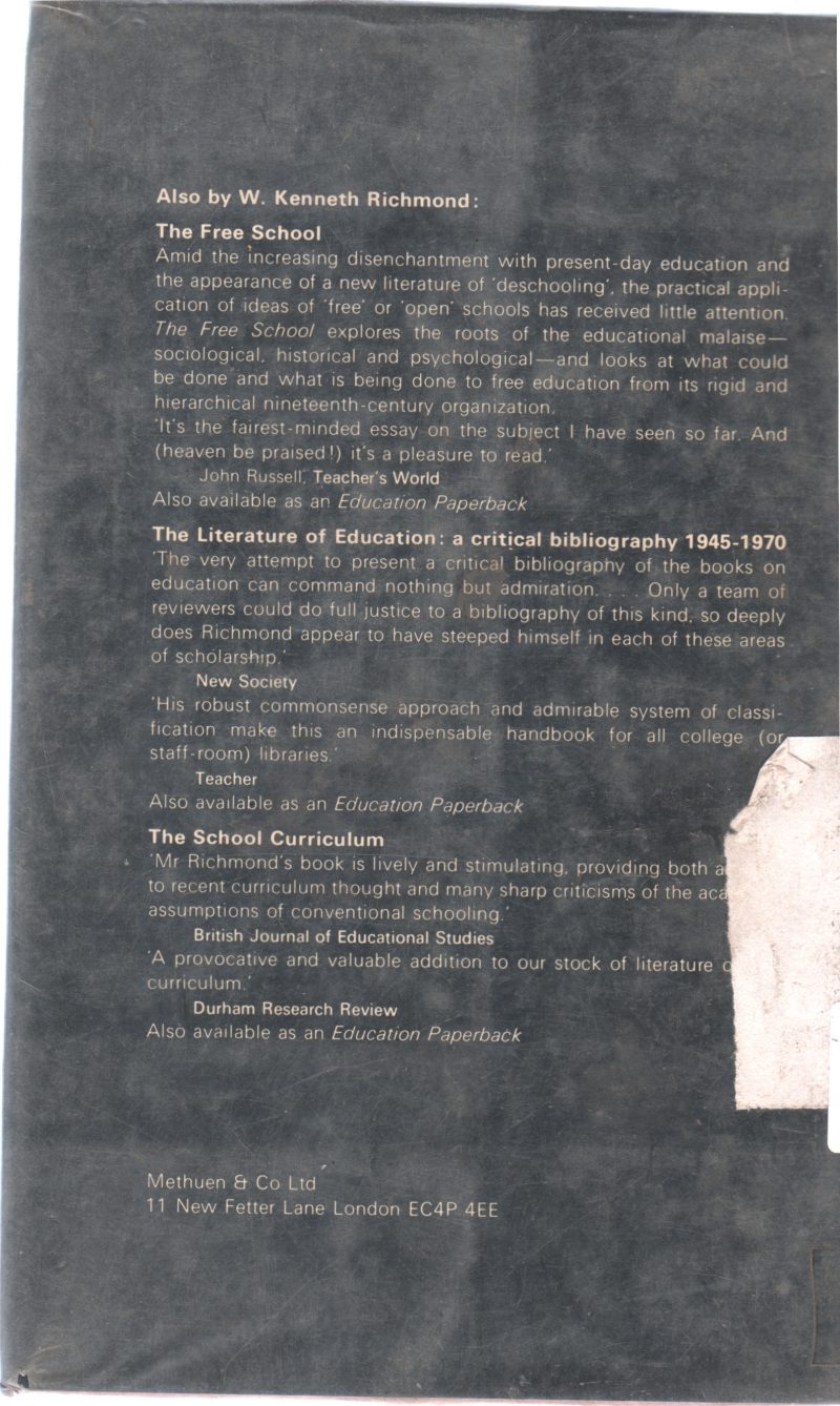 EDUCATION AND SCOOLING BY W KENNECH RICHMOND - Image 2