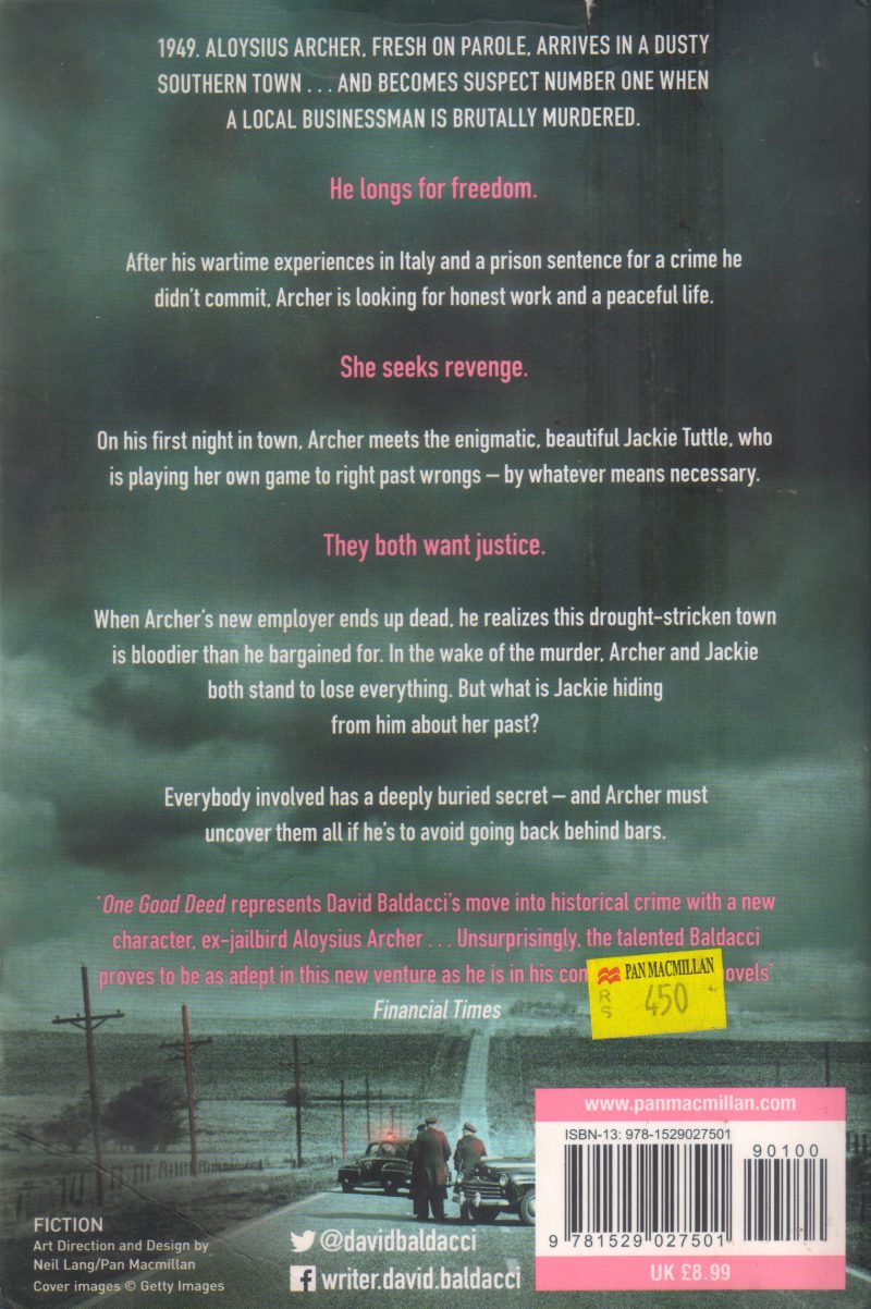 ONE GOOD DEED BY DAVID BALDACCI - Image 2