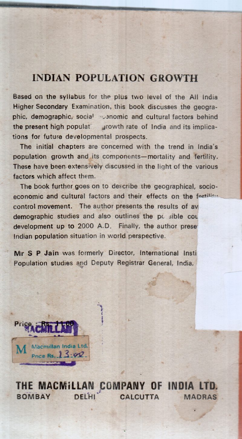 INDIAN POPULATION GROWTH BY S P JAIN - Image 2