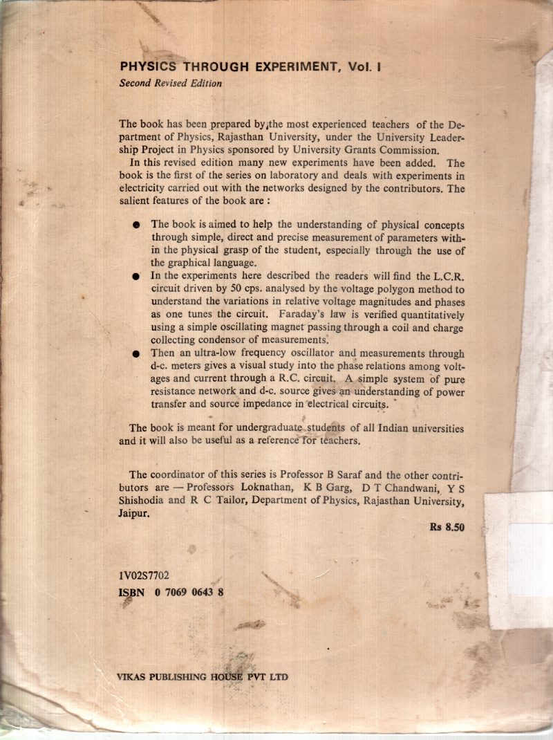 PHYSICS THROUGH EXPERIMENT BY B.SARAF - Image 2