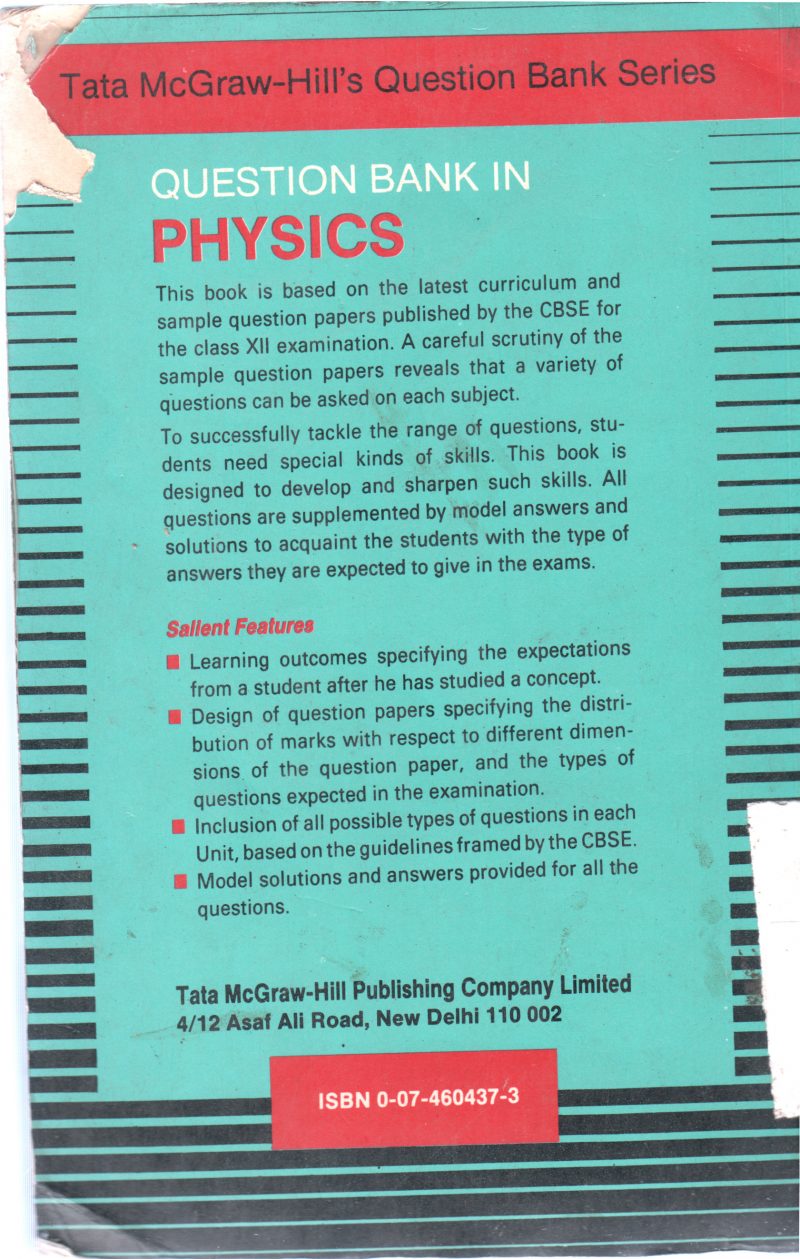 QUESTION BANK IN PHYSICS FOR CLASS X11 BY S MALHOTRA - Image 2