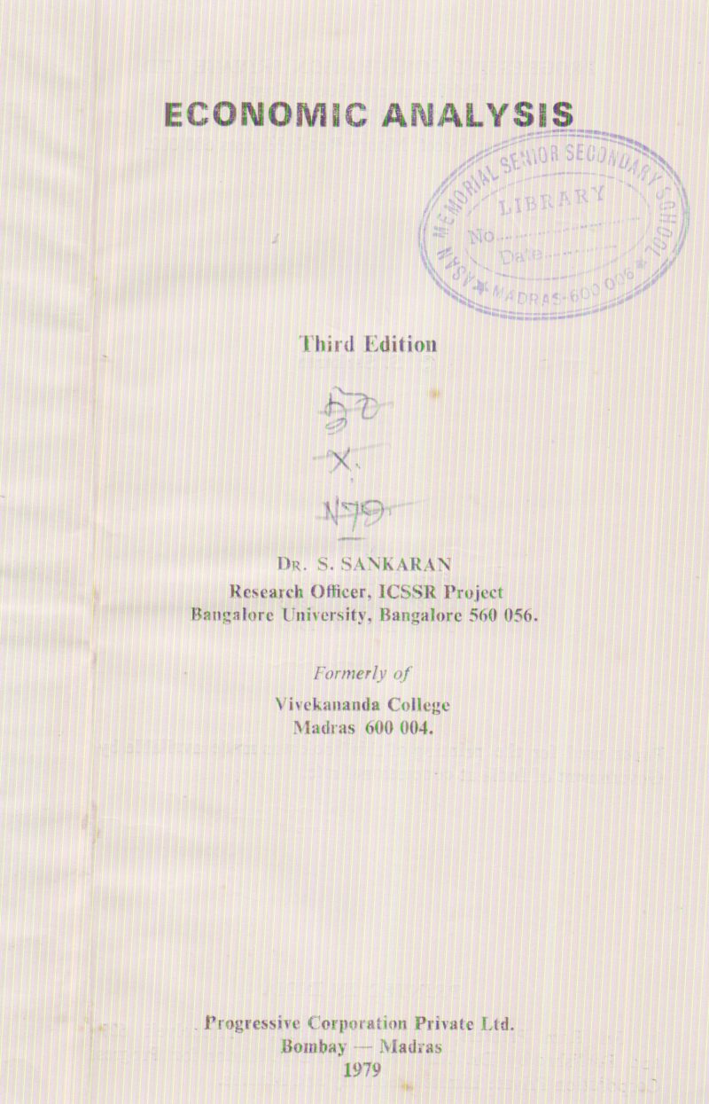 ECONOMIC ANALYSIS BY S.SANKARAN