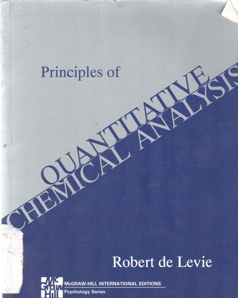 QUANTITATIVE CHEMICAL ANALYSIS BY ROBERT DE LEVIE