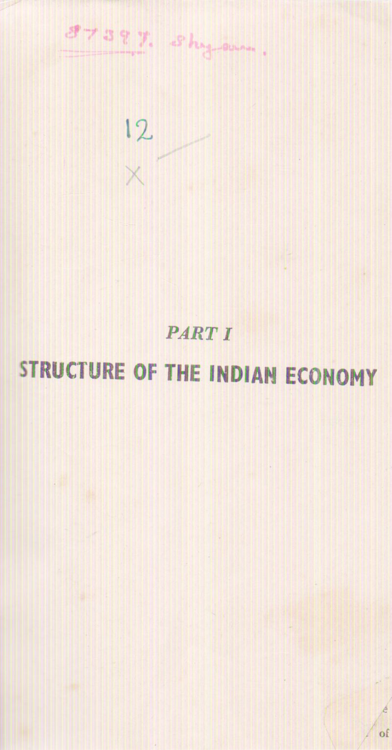 STRUCTURE OF THE INDIAN ECONOMY